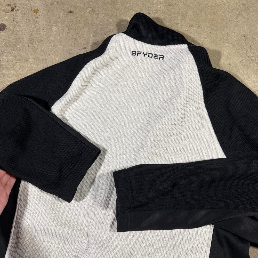 Vintage Y2K black and white spider mfull zip sweatshirt Size L - Picture 4 of 6